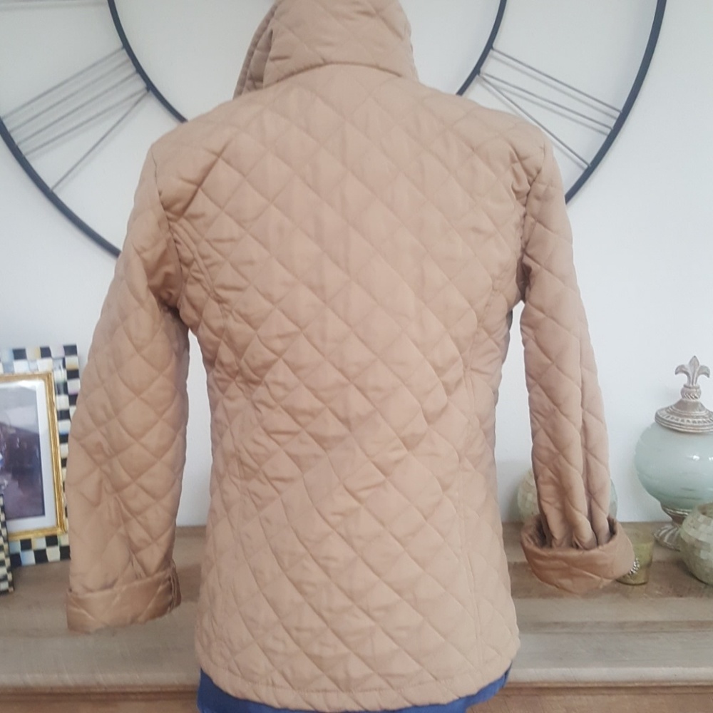 Camel Quilted Jacket - Picture 3 of 4